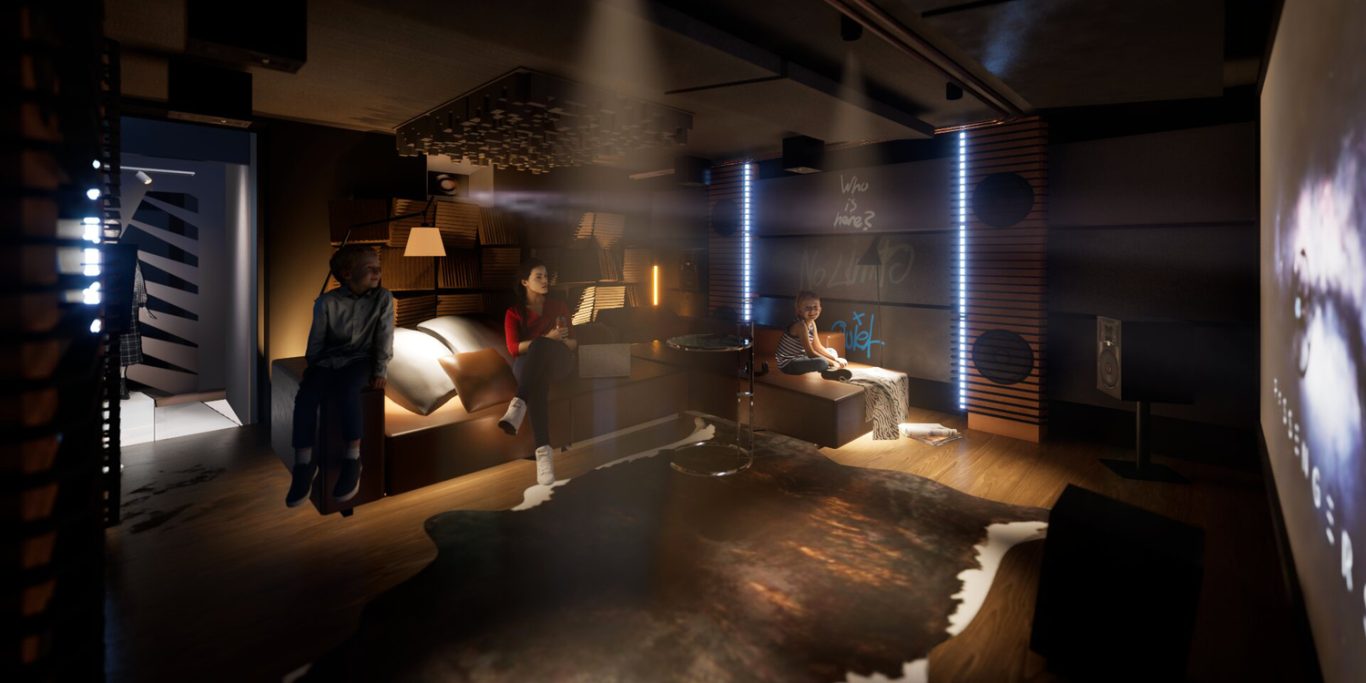 Innenraumgestaltung Akustikplanung für einen Vorführraum