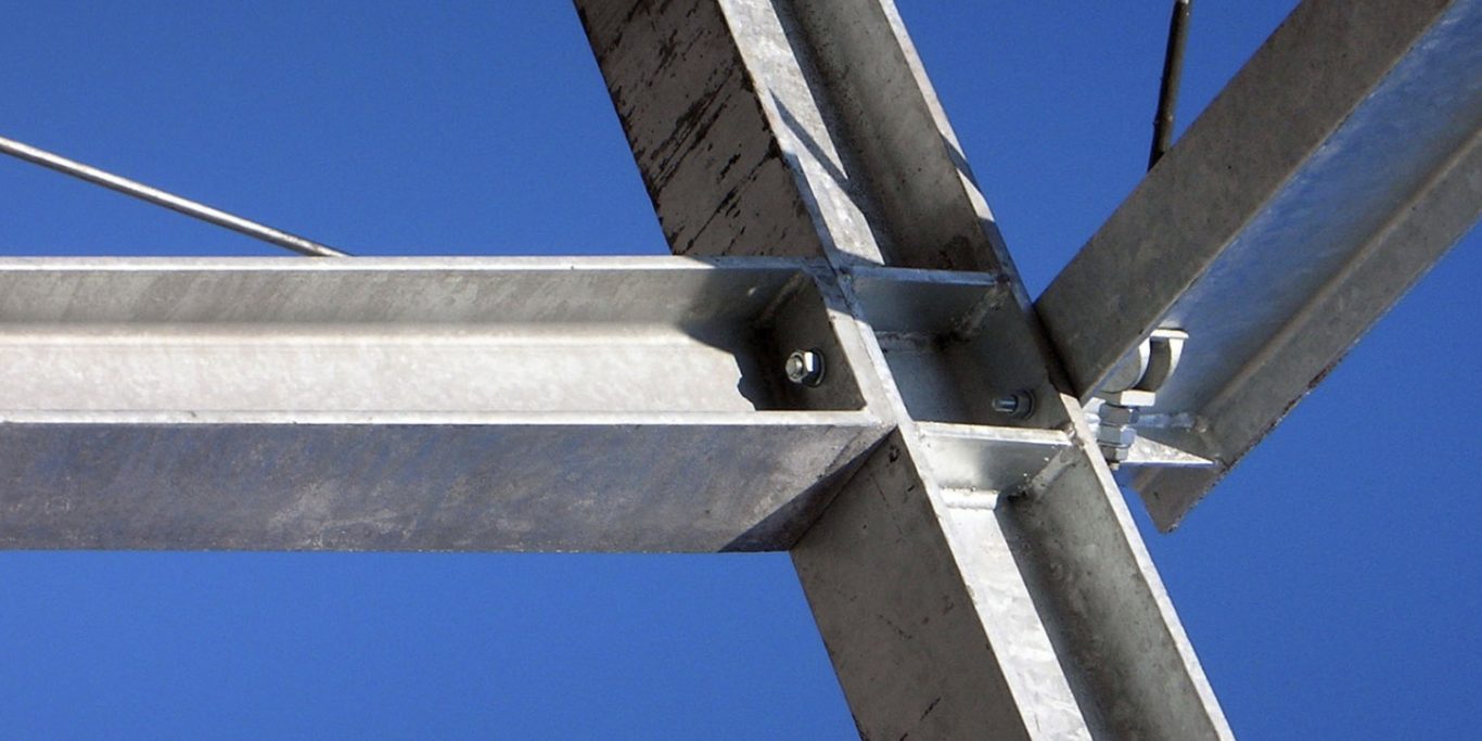 Stahlbau Stahlbau-Konstruktion für einen Industriebau