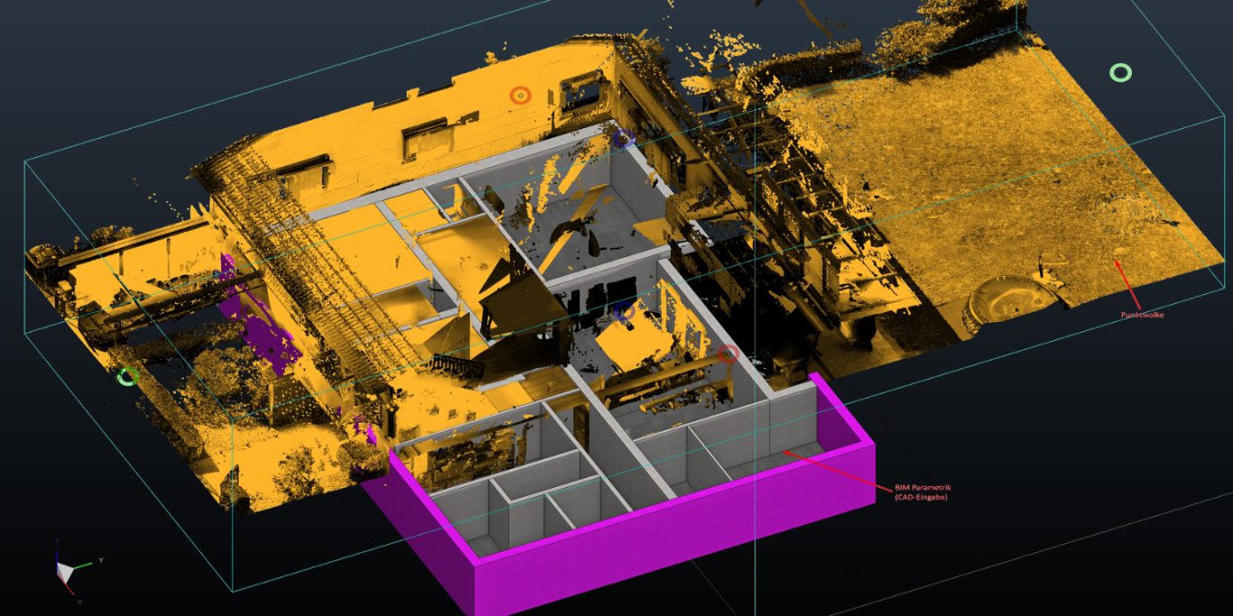 Punktwolke als präzise Plangrundlage Präzise Datenerfassung in der Punktwolke aus einem 3d-Laserscan