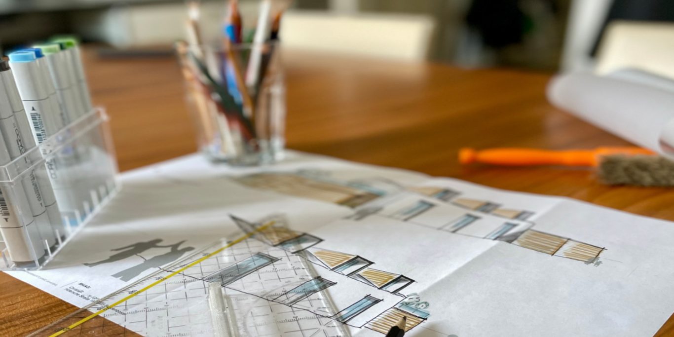 Echte Handarbeit Klassischer Architektur-Entwurf